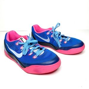 Nike Kobe 9 IX Low Top Basketball Shoes 653593-600 Blue Pink Youth Size US 4.5Y